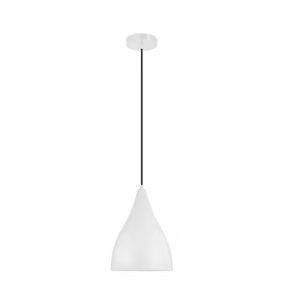 Open Box Generation Lighting Ashenbrook 1-Light Matte White Small Statement Pendant Light