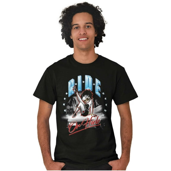 Betty Boop Cartoon Ride or Hide Women's Graphic T Shirt Tees Brisco Brands S