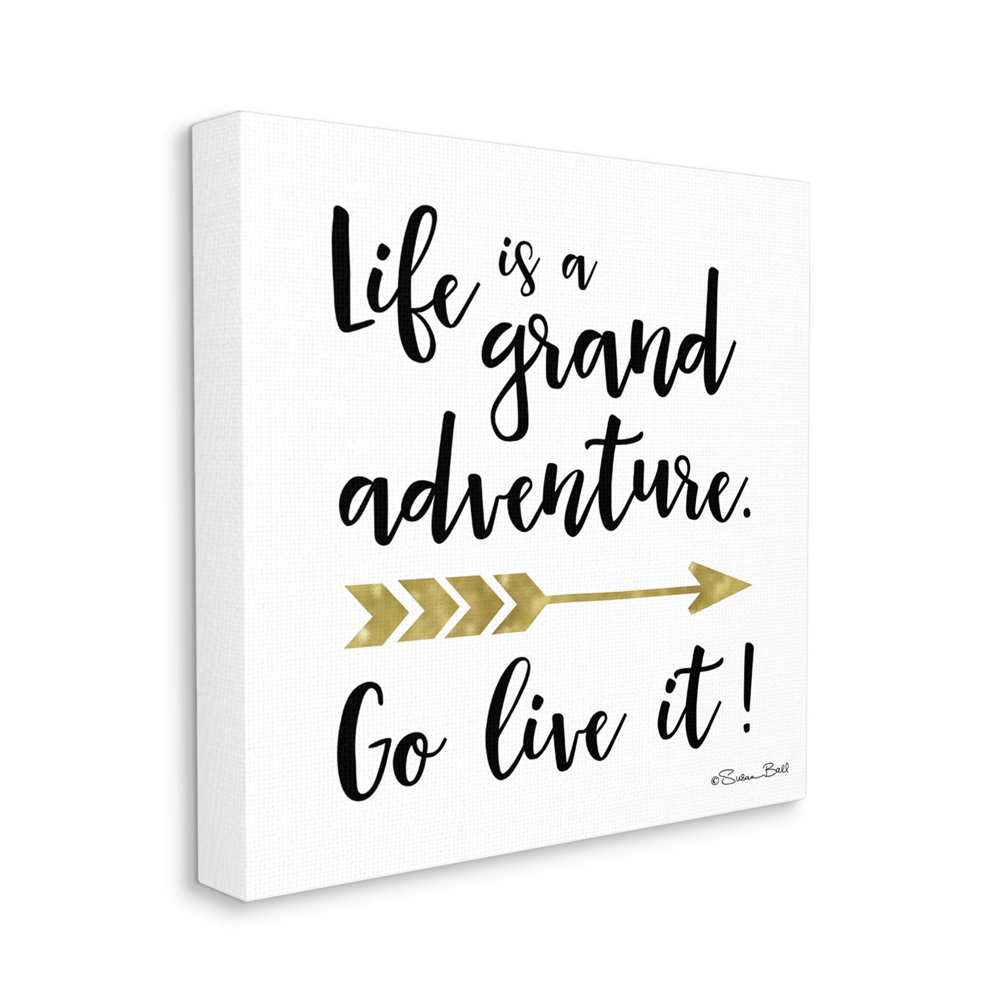 Stupell Industries Life is a Grand Adventure Boho Inspirational Sign,30 x 30, Design by Sn Ball