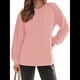 thumbnail image 2 of Camisas de Larga para Mujer, Blusas de Encaje, Ropa Informal de Negocios, Moda de Otoño, Blusas Tejidas Y2k Rosa S, 2 of 8