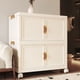 thumbnail image 5 of Caja de almacenamiento, armario de almacenamiento de doble puerta, armario de plástico plegable, caja de almacenamiento de ropa de estilo crema, armario para dormitorio de casa, 5 of 6