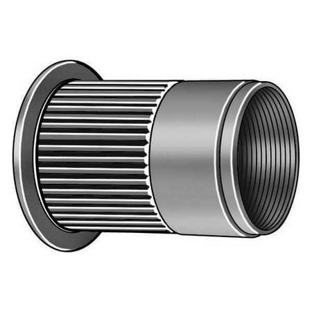 

ZoroSelect Knurled Flanged Rivet Nut #10-24 Dia./Thread Size 0.417 in Head Dia. 0.594 in L Aluminum 50 PK