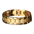 thumbnail image 2 of opvise Men Bracelet Magnetic Alloy Durable Detachable Therapy Bracelet Daily Jewelry, 2 of 8