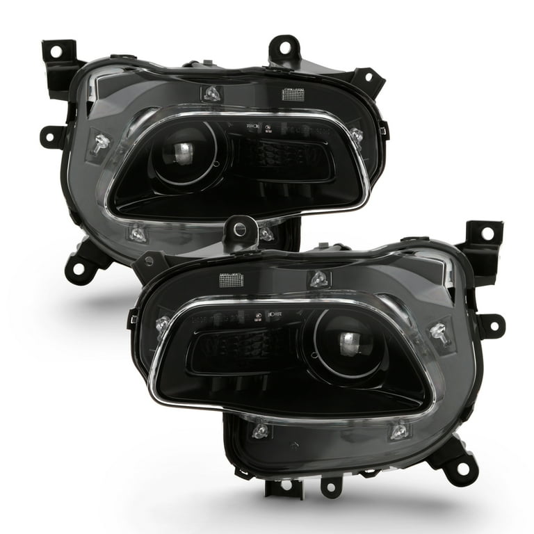 Pair Of Black Housing Halogen Headlights For 2014-2018 Jeep Cherokee - Left & Right, DOT/SAE Certified 10 thumbnail image