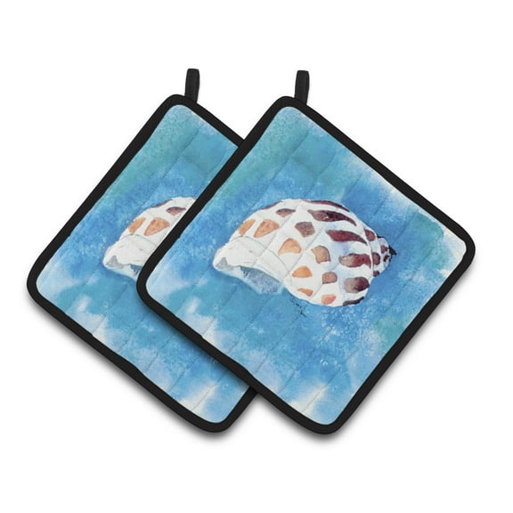 Carolines Treasures 8010PTHD Shells Pair of Pot Holders, 7.5HX7.5W, multicolor