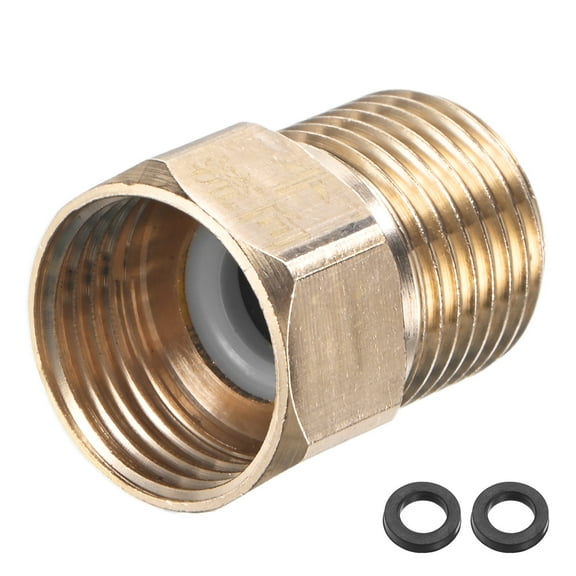 Uxcell 1-Pack Brass Check Valve, 1/2" Female to 1/2" Male Thread One Way Non-Return Backflow Preventer Valve [Gold]