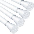thumbnail image 1 of MEXAU 4 Pack White Tension Rod 16 To 26 Inch Short Tension Rods Adjustable Spring Curtain Rods No Drilling Extendable Small Tension Rod For Closet, 1 of 8