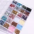 thumbnail image 5 of 3500 Resin Rhinestone Gems Flat Back Round for Jewelry Making DIY Craft Decoration Dream AB Finish, 5 of 7
