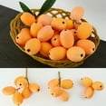 thumbnail image 2 of Coofit Faux Fruit Simulé Loquat Mousse Décorative Faux Fruit Fruit Prop, 2 of 9