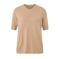 thumbnail image 4 of TTUHYWXI Women's Summer Lightweight Tops Short Sleeve Dressy Blouse (Rose Gold, M), 4 of 5