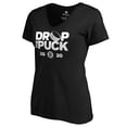 thumbnail image 2 of Women's Black Boston Bruins Drop the Puck V-Neck T-Shirt, 2 of 3