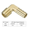 thumbnail image 4 of Conector de manguera con codo de ángulo recto de latón Uxcell x rosca macho NPT de 3/8", 4 of 6