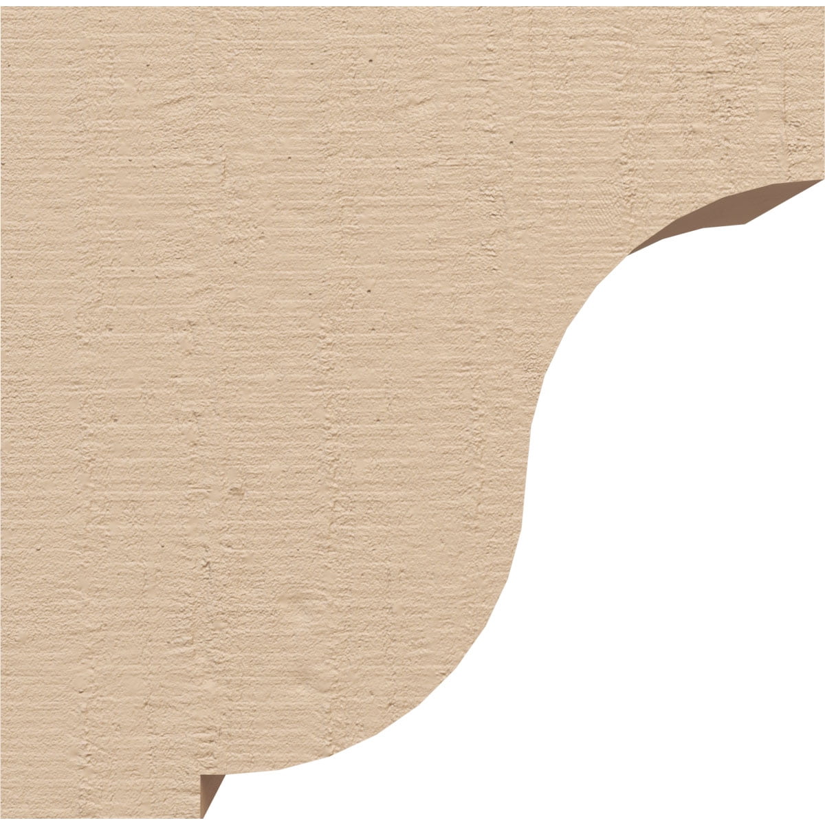 3"W x 6"D x 6"H Classic Van Buren Rough Cedar Woodgrain TimberThane Corbel, Primed Tan