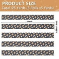 thumbnail image 3 of 5 Rolls Christmas Ribbon 1.5 inch Wide Decorative Ribbon for Gift Wrapping and Holiday Decorations Baseball Gloves and Balls Pattern, 3 of 7