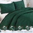 thumbnail image 3 of Juego de ropa de cama Yiran California King 285 x 264 cm, color verde esmeralda, 3 of 8