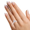 thumbnail image 2 of AFFY Bridal Ring Set For Women, 1.15 Carat Pear & Round Shape Lab Grown Diamond Teardrop Promise Wedding Ring Set In 14K White Gold Over Sterling Silver Jewelry Gifts For Her (1.15 Cttw)-5, 2 of 5