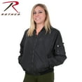 thumbnail image 2 of Rothco Womens Lightweight MA-1 Flight Jacket - Black, 2 of 3