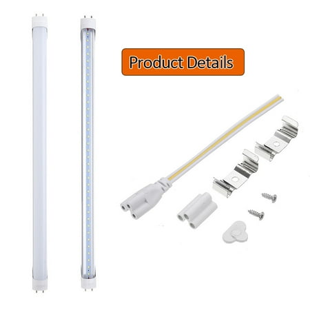 lighting fluorescent equiv 12w fixture 6500k 40w bulb warehouse milk garage bright replacement cool specialty 10x t8 g13 tube led