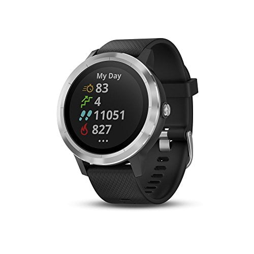 Garmin Vivoactive GPS Smartwatch Built-in Sports Apps - Black/Silver (Renewed) - Walmart.com