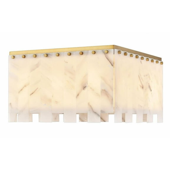 9 Light Flush Mount-11 inches Tall and 19.5 inches Wide-Rubbed Brass Finish Bailey Street Home 372-Bel-4961855