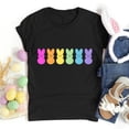 thumbnail image 4 of Plebaso T-Shirts de Pâques pour Femmes Manches Courtes Imprimés Graphiques Hauts Été Décontractés Amples, 4 of 6
