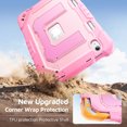 thumbnail image 5 of Case for iPad 11th/10th Gen 11/10.9 inch 2025/2022, Military Grade Shockproof Cases with Pencil Holder Shoulder Strap Screen Protector, Rose Gold, 5 of 8