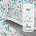 thumbnail image 3 of Washable Area Rug, Boho Floral Soft Rugs for Living Room, Non Slip Low Pile Carpet for Bedroom, Dining Room, Nursery, Hallway, 3 of 7