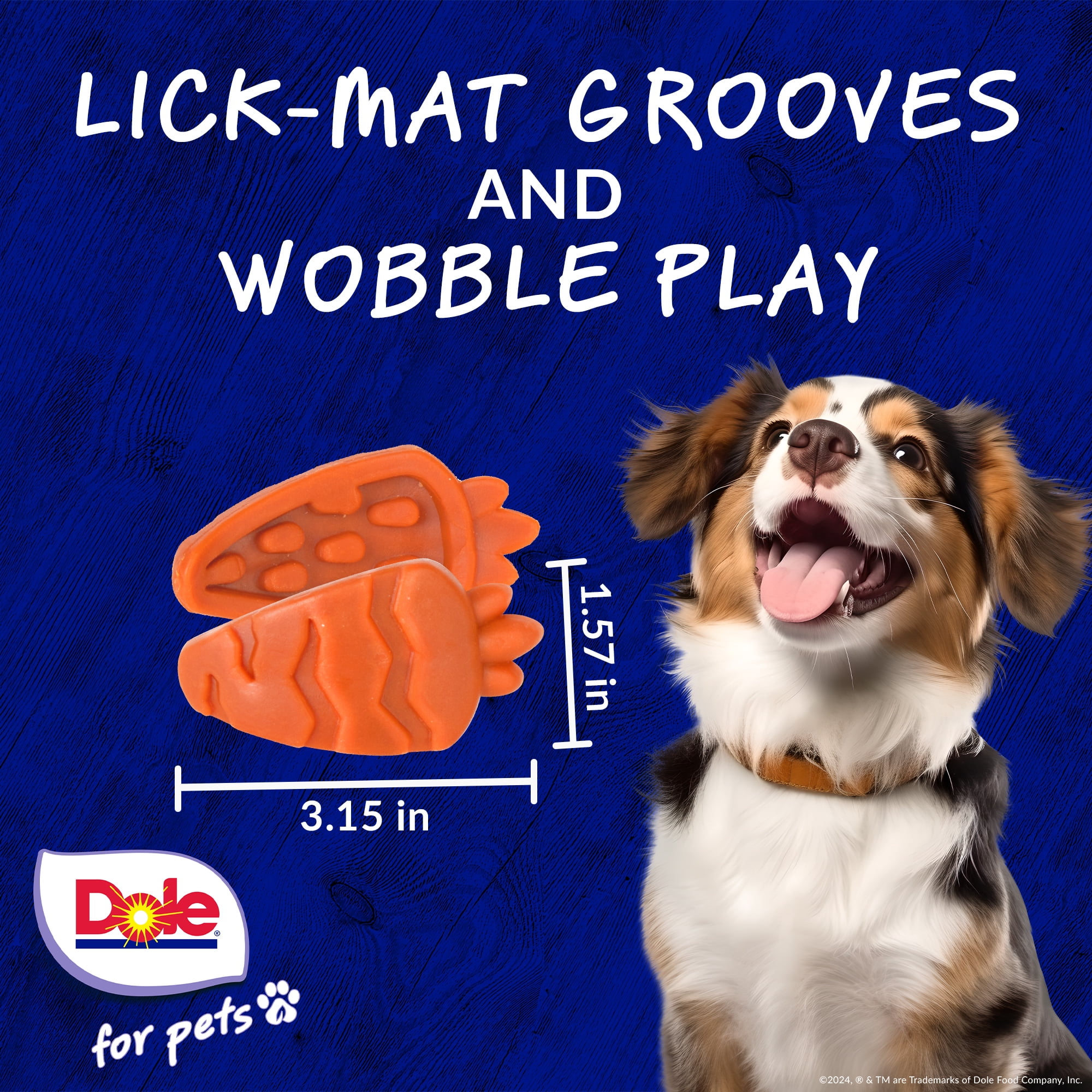 Dole Lasting Chew, Carrot Flavor Dog Treats, Flavored with Real Veggies, No Wheat, Corn, Soy or Artificial Ingredients, Small Breed, 8oz, 10ct