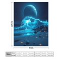 thumbnail image 2 of NIANHE beach wave planet blanket, comfortable and soft, warm casual blanket, printed design, winter sofa dormitory home decoration, must-have travel product. Size is 50x60 inches., 2 of 9
