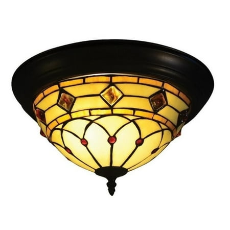 - Dale Tiffany Ginger Diamond Flush Mount