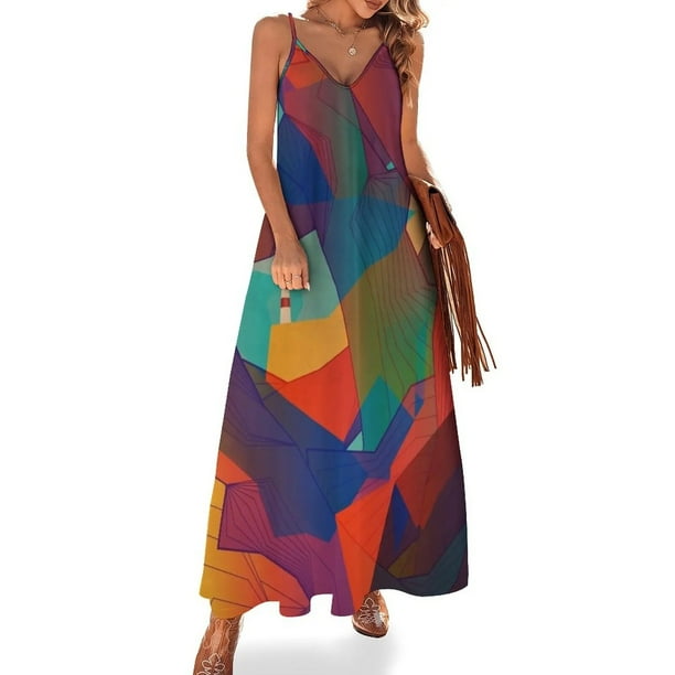 Nuevo vestido sin mangas con estampado floral estético retro de los años 60 y 70 en bonito color lila y morado Ropa de mujer Vestidos de verano para mujer