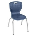 thumbnail image 4 of Regency Kee 66" x 30" Height Adjustable Mobile Classroom Table - Mocha Walnut & 2 Andy 18-in Stack Chairs- Navy Blue, 4 of 6
