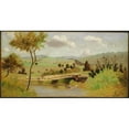 thumbnail image 2 of Louis Michel Eilshemius 14x9 Gold Ornate Wood Frame and Double Matted Museum Art Print Titled - Adirondacks- Bridge for Fishing, 2 of 4