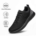 thumbnail image 4 of vibdiv Men's Slip on Shoes Casual Lightweight Breathable Running Tennis Athletic Sneakers All Black Size 6.5, 4 of 8