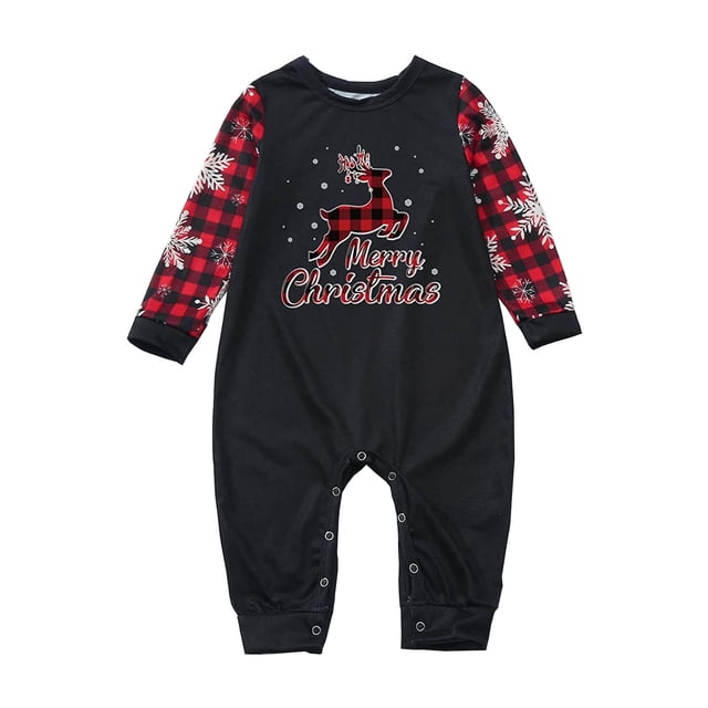 DPTALR Ensemble de Pyjamas de Noël Assortis pour la Famille Ensemble de Pjs de Noël pour la Famille Haut à Carreaux Rouges et Pantalons Longs Ensembles de Vêtements de Nuit