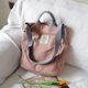 thumbnail image 4 of Bolso de lona para mujer, bolso de compras para el trabajo, el colegio y el ocio, color rosa, 4 of 5