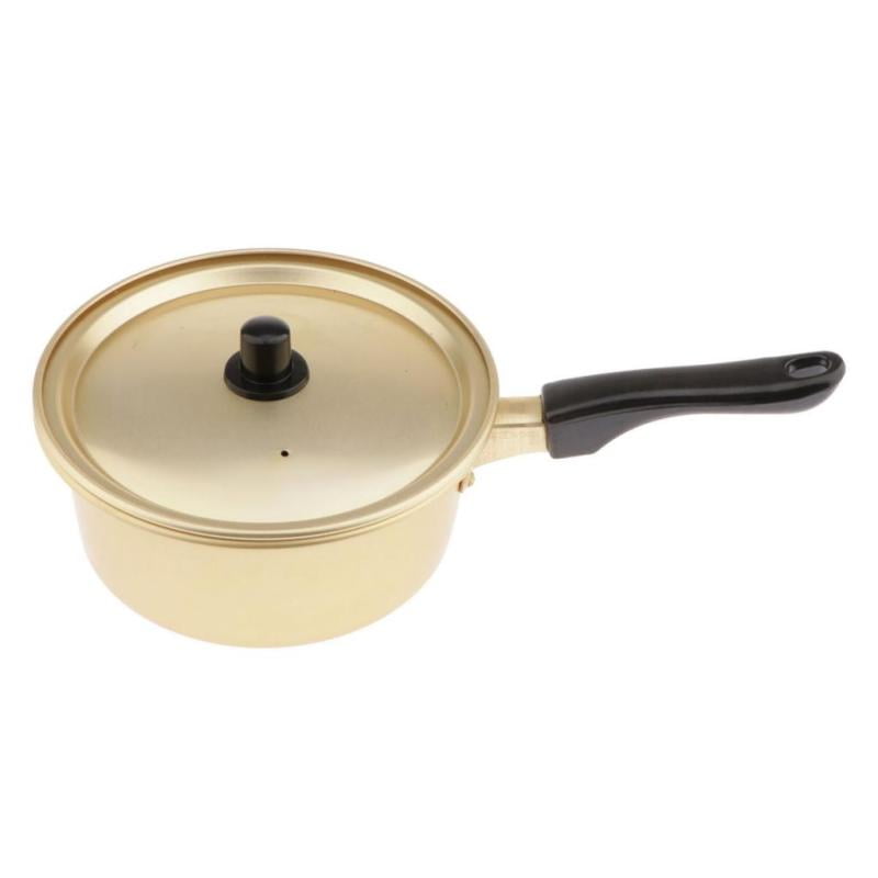 16cm Korean Ramen Noodle Pot Soup Stockpot Deep Saucepans Lid Cooking Pan Large 