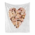 thumbnail image 1 of Hearts Soft Flannel Fleece Blanket, Heart Shape Image Filled with Colorful Hand Prints Open Palms for Unity and Empathy, Cozy Plush for Indoor and Outdoor Use, 50" x 60", Multicolor, by Ambesonne, 1 of 6