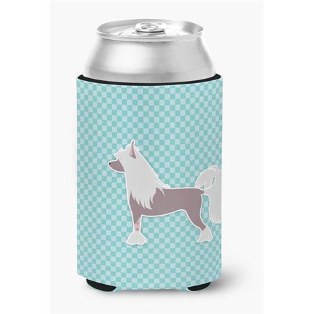 

Chinese Crested Checkerboard Blue Can or Bottle Hugger