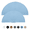 Blue, variant on 2PCS Half Moon Round Window Cover Half Circle Window Shades Cordless Non-Woven Self Adhesive Shades Temporarily Window Blinds Cover Easy to Cut Install 45CM