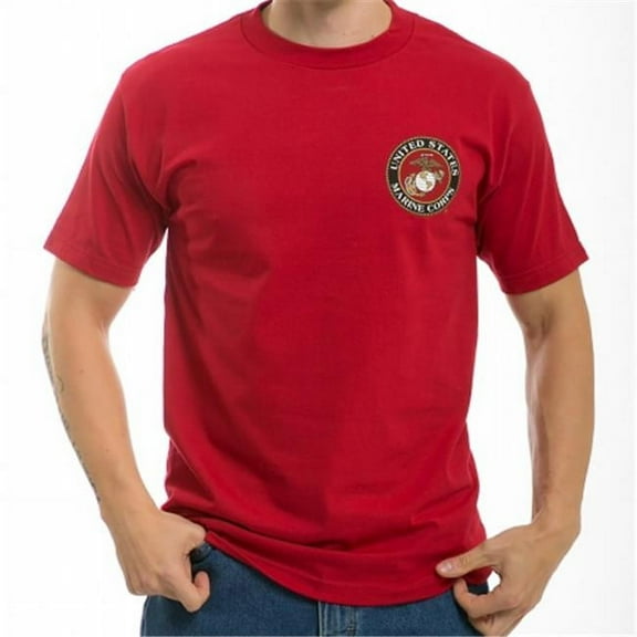 Rapid Dominance Basic Marines Emb Cardinal Military T Shirt - Small