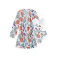 thumbnail image 1 of hirigin Women Bikini Set, Padded Bra with Leaves Print Briefs Cover-up Summer Bathing Swimming Swimsuit, 1 of 6