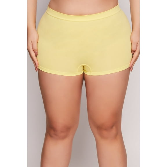 Womens Plus Size Seamless Boyshort Panty