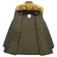 thumbnail image 3 of Chrisuno Plus Size Women's Winter Coats Womens Parka Long Puffer Jacket Coat Warm with Hood Army Green 4X, 3 of 5