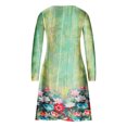 thumbnail image 5 of Vestido de jersey con cuello en V y manga larga estampado a la moda para mujer Fridja  yut4366, 5 of 5