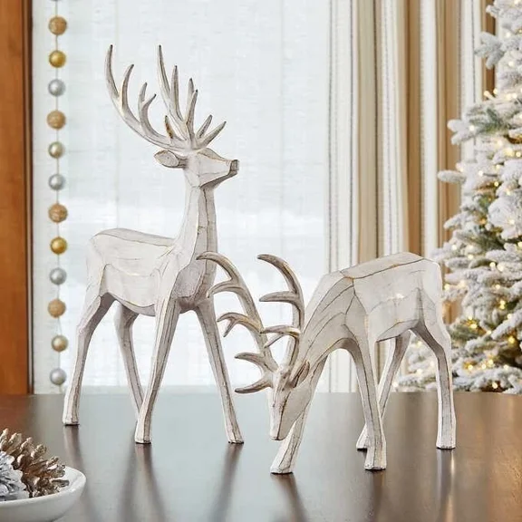 Holiday Rustic Deer Set Of 2 1601327