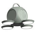 thumbnail image 4 of Linterna de Camping, lámpara plegable recargable, impermeable, USB, compacta, Solar, luces portátiles para exteriores, para jardín, Picnic, pesca , Verde, 4 of 8