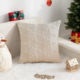 thumbnail image 4 of Ganfancp Plushs Navidad Copos de Nieve Funda de Almohada Funda de Cojín con Cierre de Cremallera Invisible Una Funda de Almohada Sin Inserto de Almohada 18X18In Ofertas Flash 1X Funda de Almohada, 4 of 6