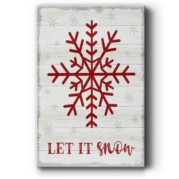 Let It Snow Snowflake- Gallery Wrapped Canvas