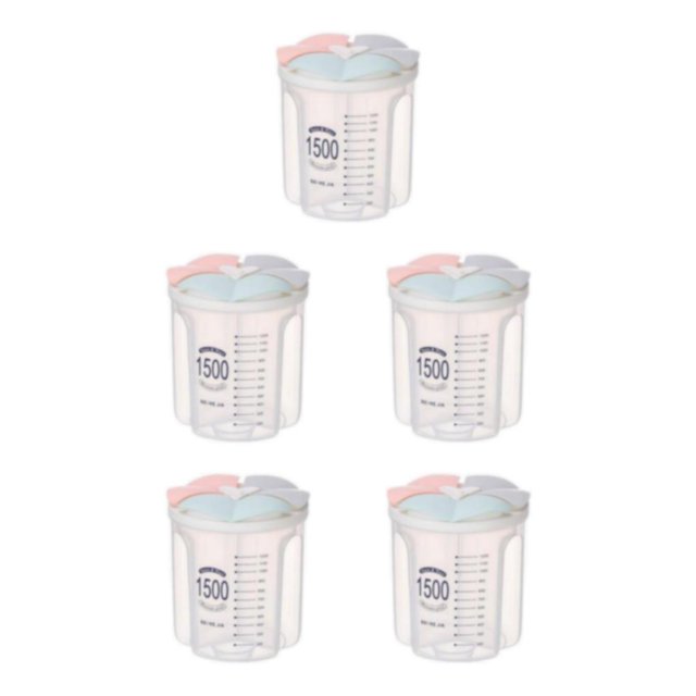 relayinert Plastic Divided Box Organizer Clear BPA Container Plastic Case Free Storage 1500ml 5Set